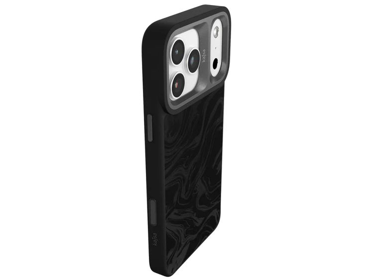Kajsa Glamorous Collection Fluid Art Pattern MagSafe iPhone 17 Pro black