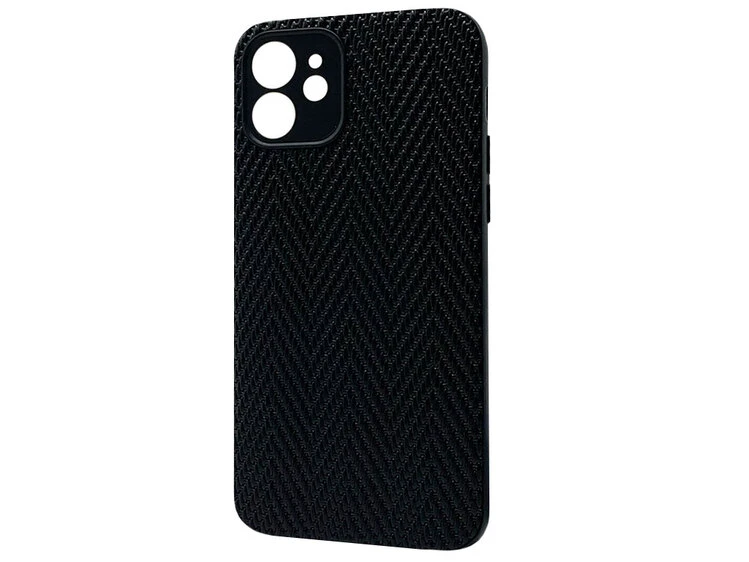 Накладка Leather Weaving iPhone 12 black