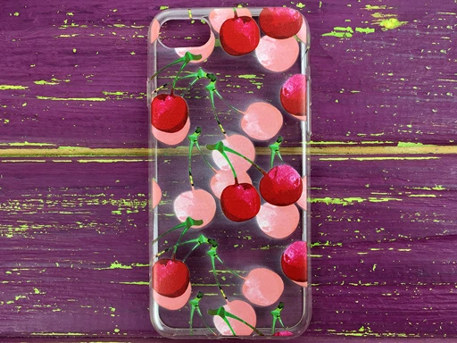 Case Transparentl iPhone 7/8/SE 2 Cherry