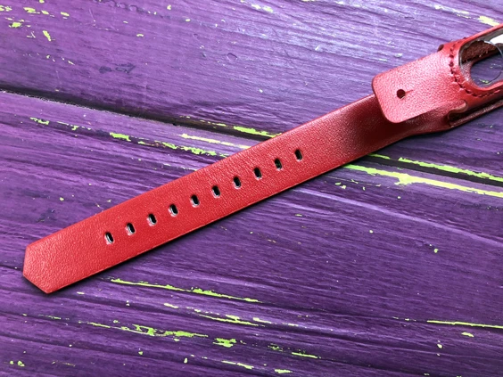 Ремешок кожа Xiaomi Mi Band 2/3 red
