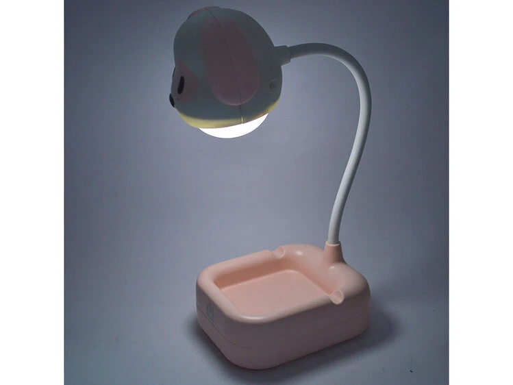 Настольная LED лампа 81L 1200mAh собака розовая