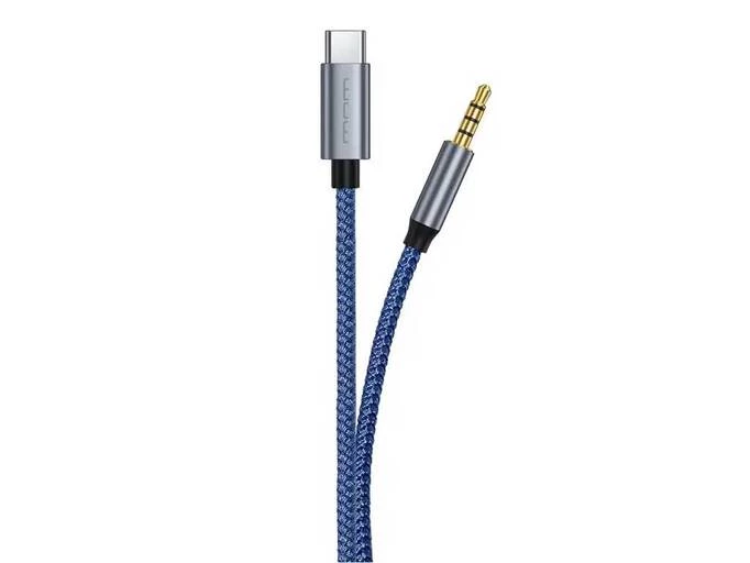 Кабель AUX WUW X193 Type-C to 3.5 mm (1.2m) blue
