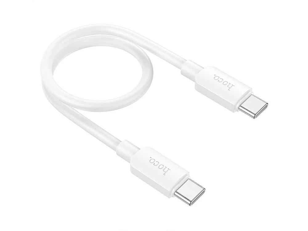 Кабель HOCO X96 60W/QC0.3 Type-C to Type-C (0.25 m) white