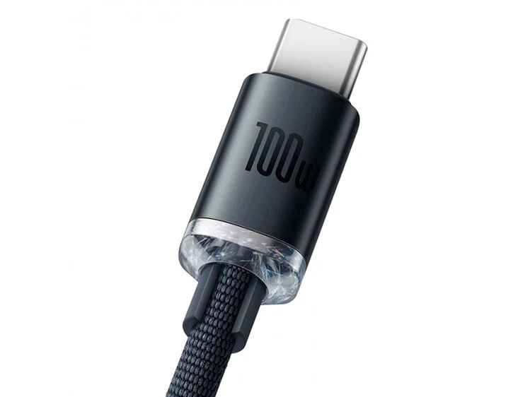 Кабель Baseus Crystal Shine Type-C 100W (1.2m) black