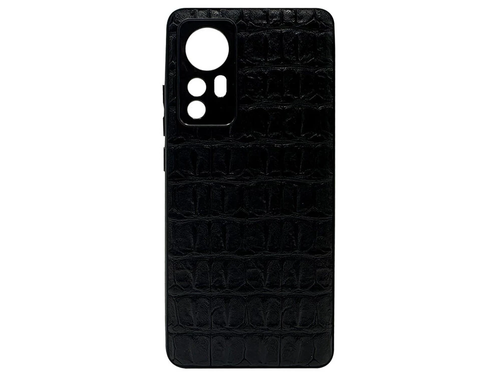 Накладка Leather Crocodile Xiaomi 12/12X black