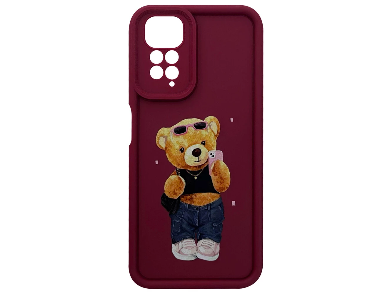 TPU Bear Camera Redmi Note 11/11s marsala