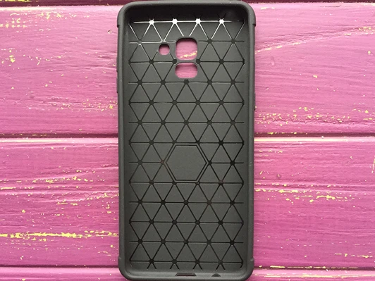 Силікон ребристий бік Samsung A8+(18) Black