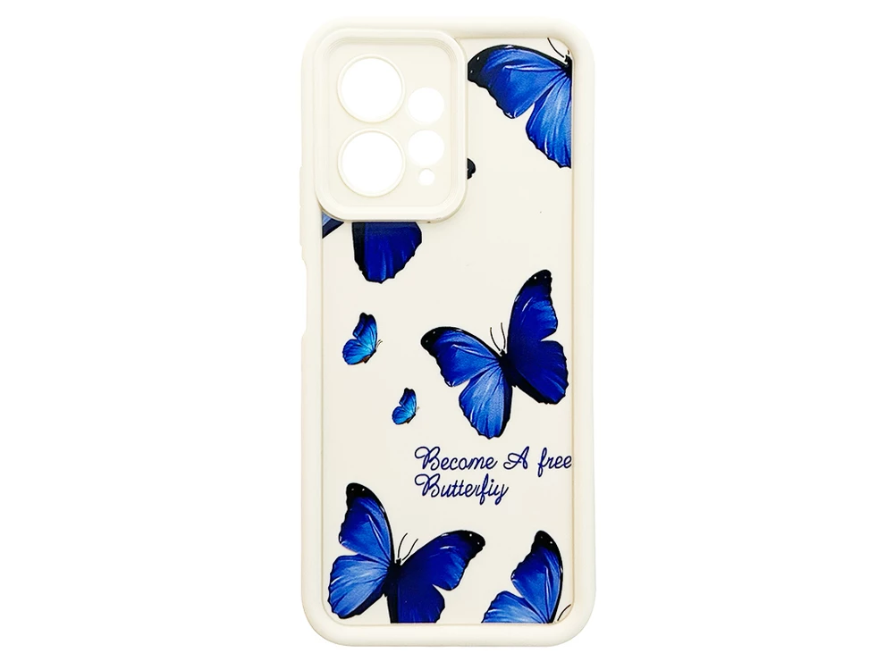 TPU Butterflies Blue Camera Redmi Note 12 vanilla