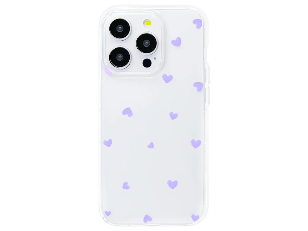 Силікон Clear Heart iPhone 16 Pro purple
