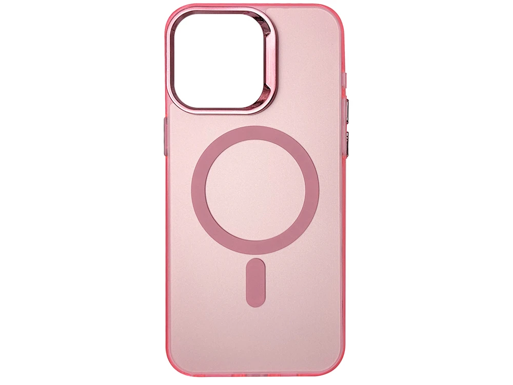 Накладка Magnetic Matte MagSafe iPhone 15 Pro Max pink