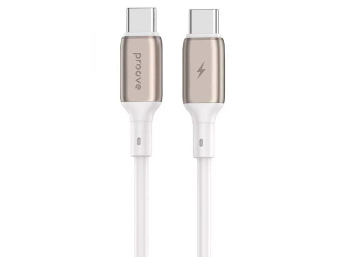 Кабель Proove Flex Metal Type-C to Type-C 60W (1m) white