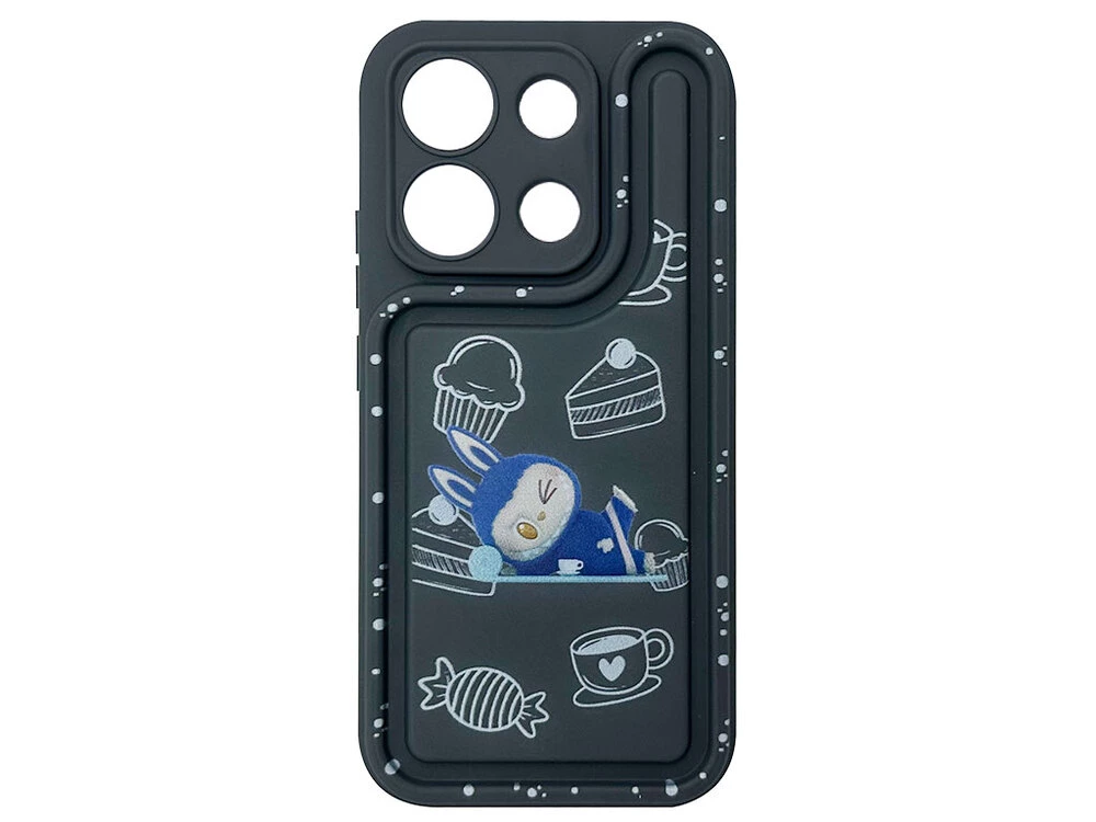 TPU Labubu Redmi Note 13 темно-серый