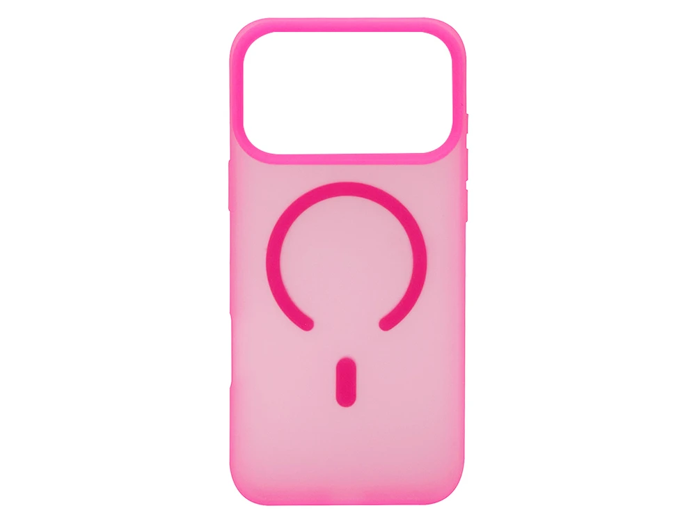 Накладка Silicone Matt MagSafe iPhone 17 Pro Max hot pink