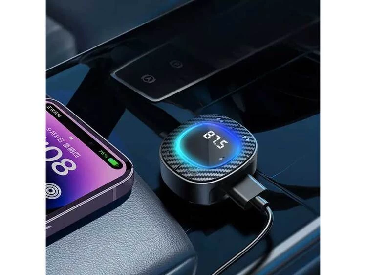 FM Modulator Earldom ET-M106 1USB/1 Type-C 3.1A black