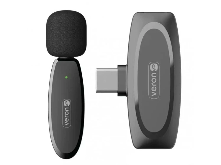 Петличный микрофон Wireles Veron M18-C Type-C черный