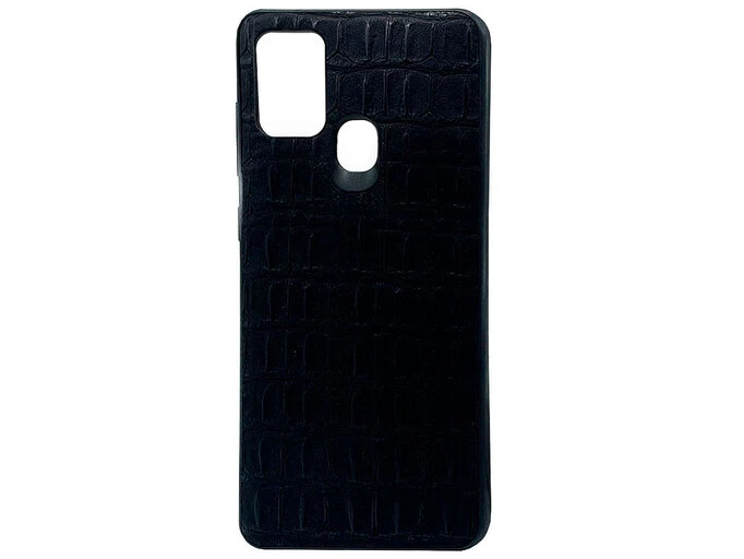 Накладка Leather Crocodile Samsung A21s black
