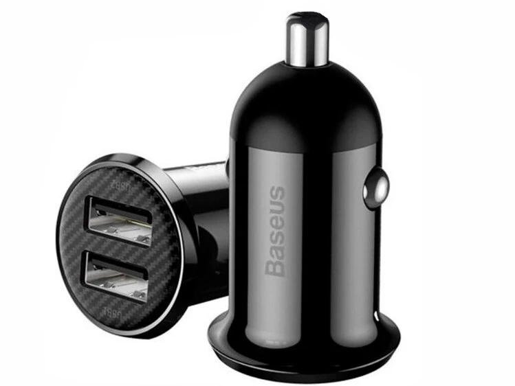 АЗП Baseus Grain Pro 4.8A 2USB черный