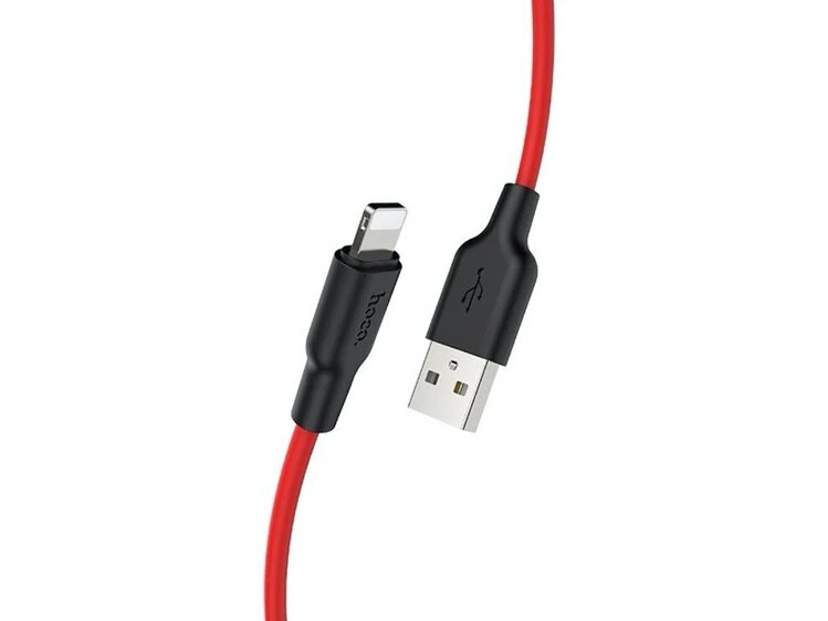 Кабель HOCO X21 Plus Lightning 2.4A (0.25m) black/red