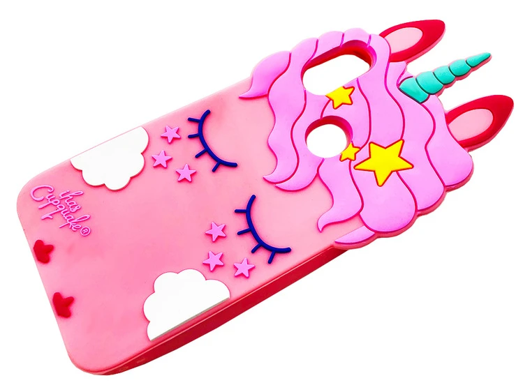 3D Sleep Unicorn Samsung A40 Light Pink