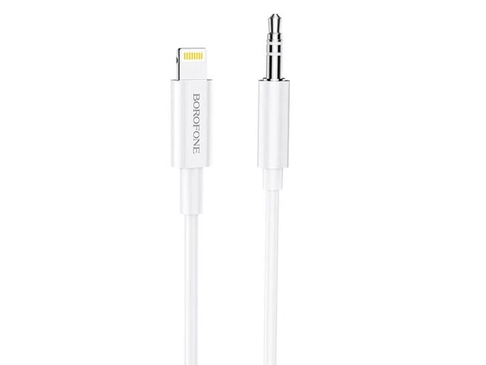 Кабель AUX Borofone BL18 3.5 to Lightning (1m) white