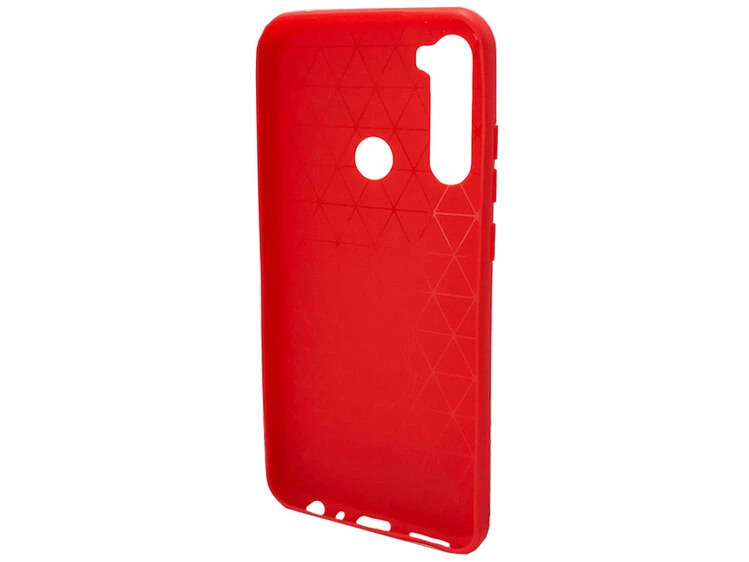 Накладка кожа Autofocus Redmi Note 8 red