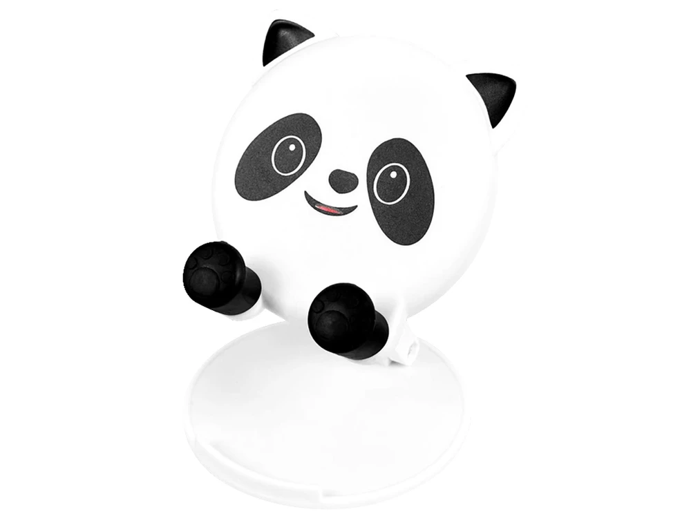 Підставка для телефону пластик animal Panda T3 Fold black/white