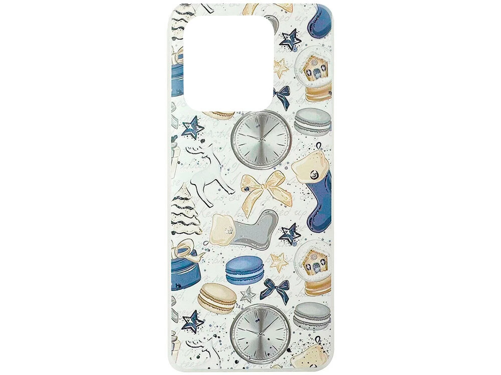 Силиконовый чехол Print Redmi 10C/Poco C40 Holiday mood blue