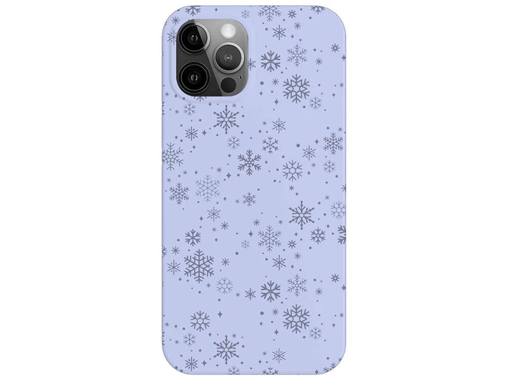 WAVE Full Silicone Christmas Nprint iPhone 14 Pro snowflake lilac