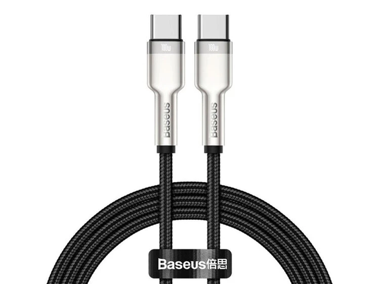 Кабель Baseus Cafule Metal Type-C to Type-C 100W 5A (1m) black