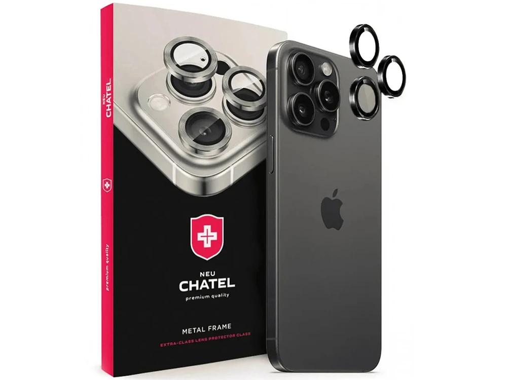 Скло для камери NEU Chatel iPhone 15 Pro/15 Pro Max black