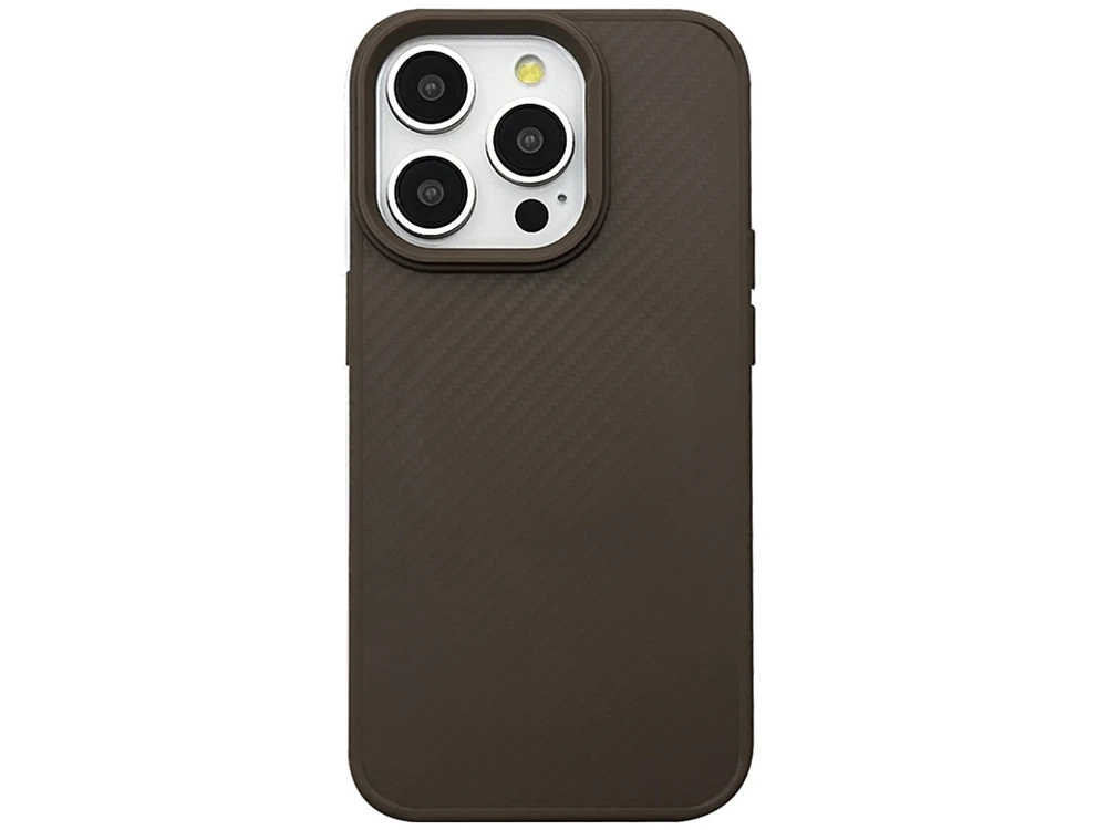 Накладка Carbon Protective MagSafe iPhone 14 Pro coffe