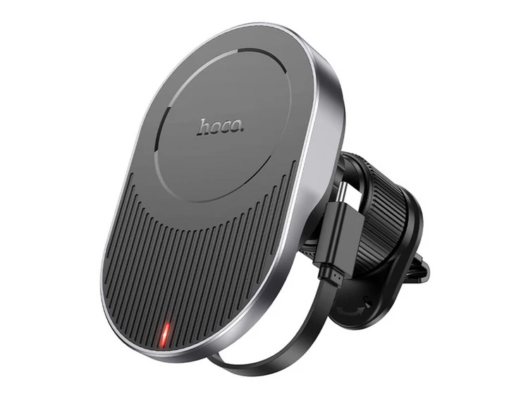Держатель Hoco HW12 Магнитный Беспроводной Type-C черный