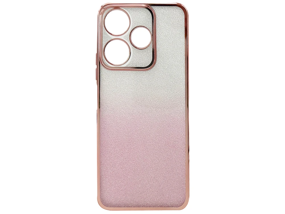Накладка Ombre Glitter Redmi 13/Poco M6 rose gold