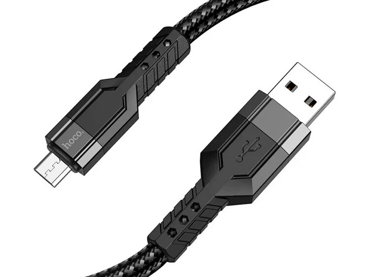 Кабель HOCO U110 charging data syn Micro 2.4A (1.2m) black