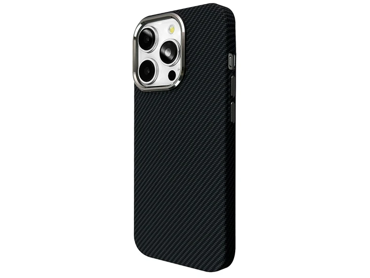 Накладка Elite Carbonique MagSafe Metal Frame iPhone 14 Pro black