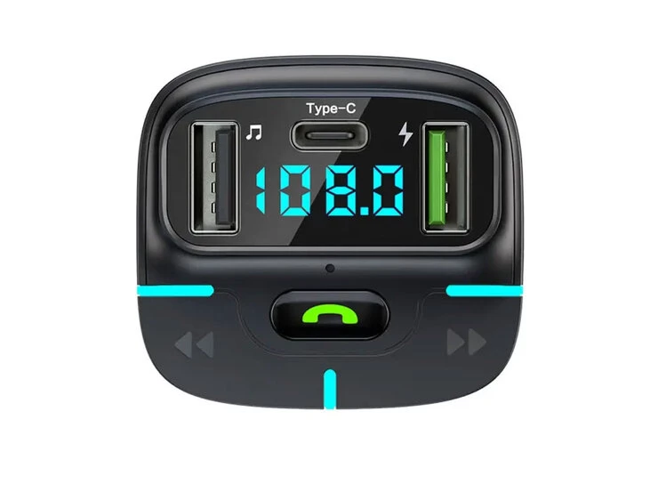 FM Modulator Earldom ET-M101 2USB/1 Type-C 2.4A black