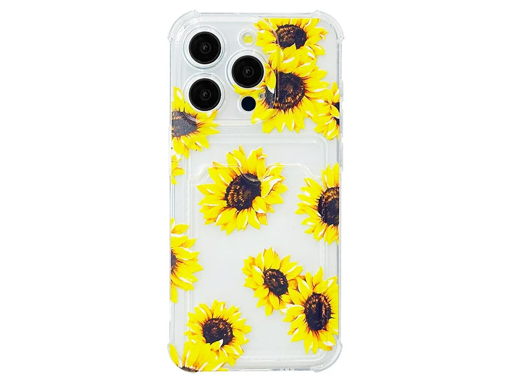 Ультрабронь CARD CASE Print iPhone 13 Pro sunflower