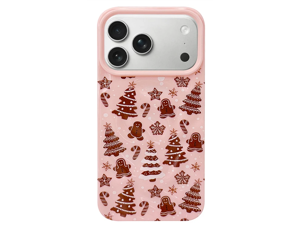 Накладка 3D Funny New Year iPhone 17 Pro pink