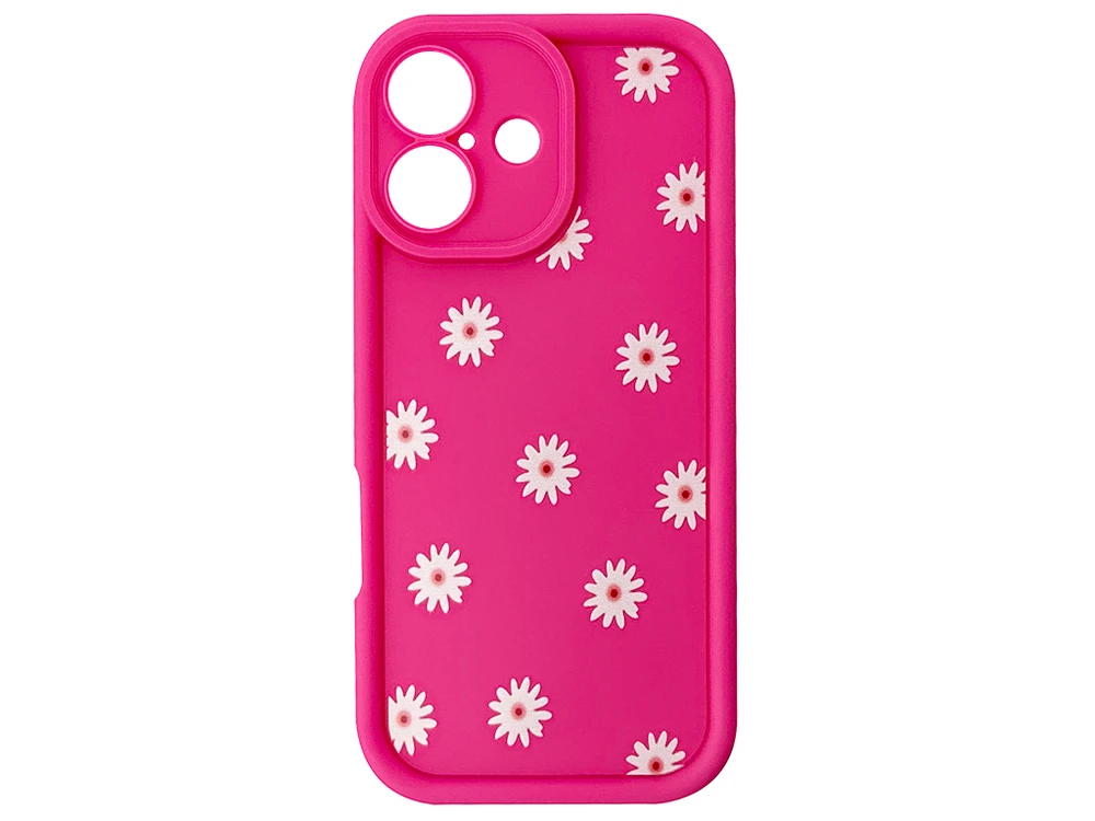 TPU Flowers artificial Camera iPhone 17 pink