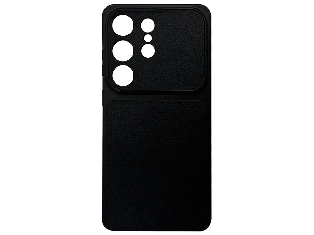 Накладка leather Bulging Camera Samsung S26 Ultra black
