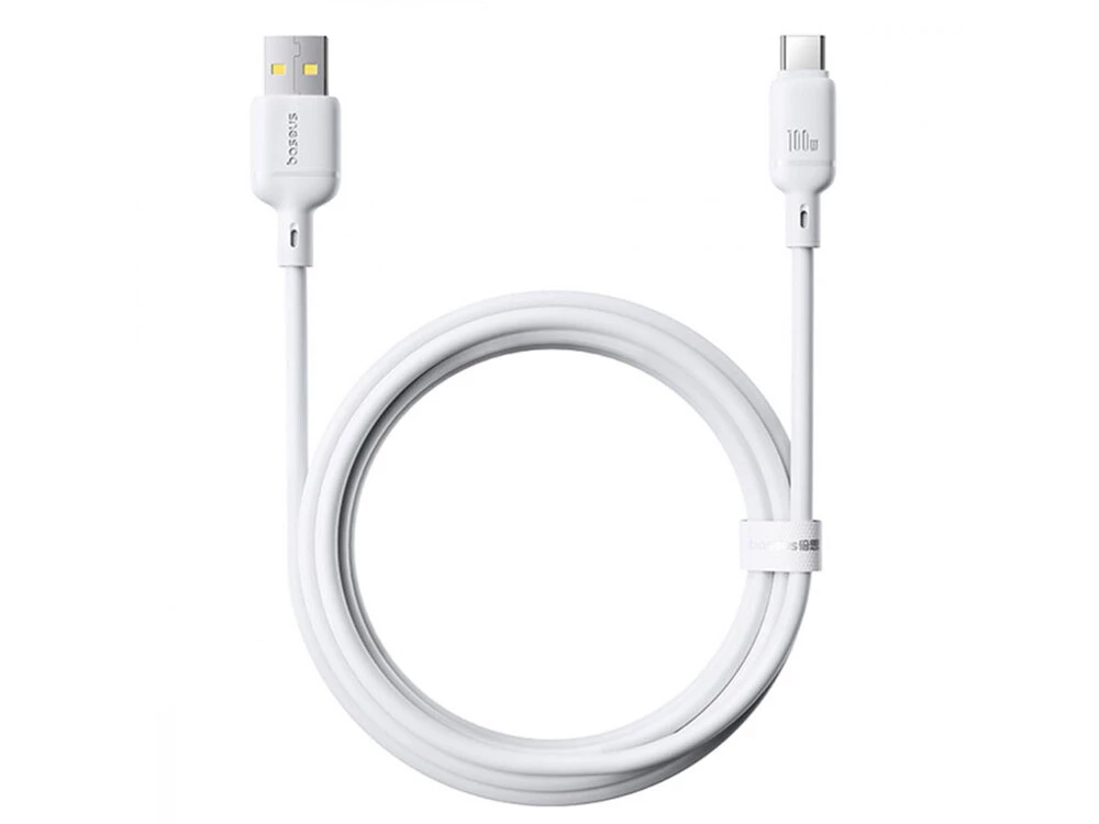 Кабель Baseus Silky Series Type-C 100W (1m) white