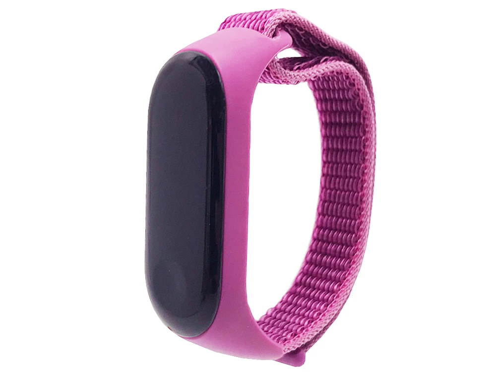 Ремінець Nylon + Silicone Mi Band 3/4/5 purple