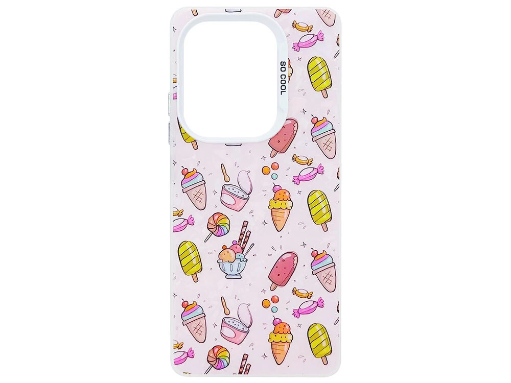 Накладка So Cool Print Glitter Shell Redmi Note 13 Pro 4G/Poco M6 Pro 4G/Redmi Note 14S ice cream