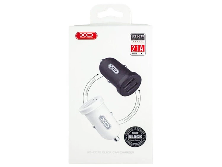 АЗП XO CC18 2USB/2.1A черный