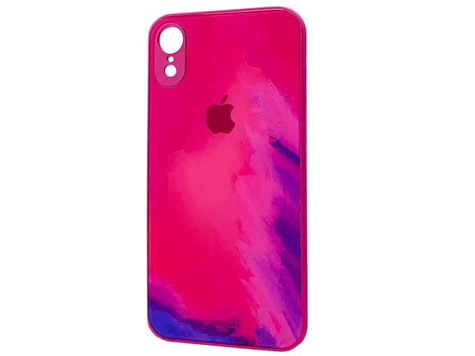 TPU+Glass Watercolor iPhone Xr berry muse