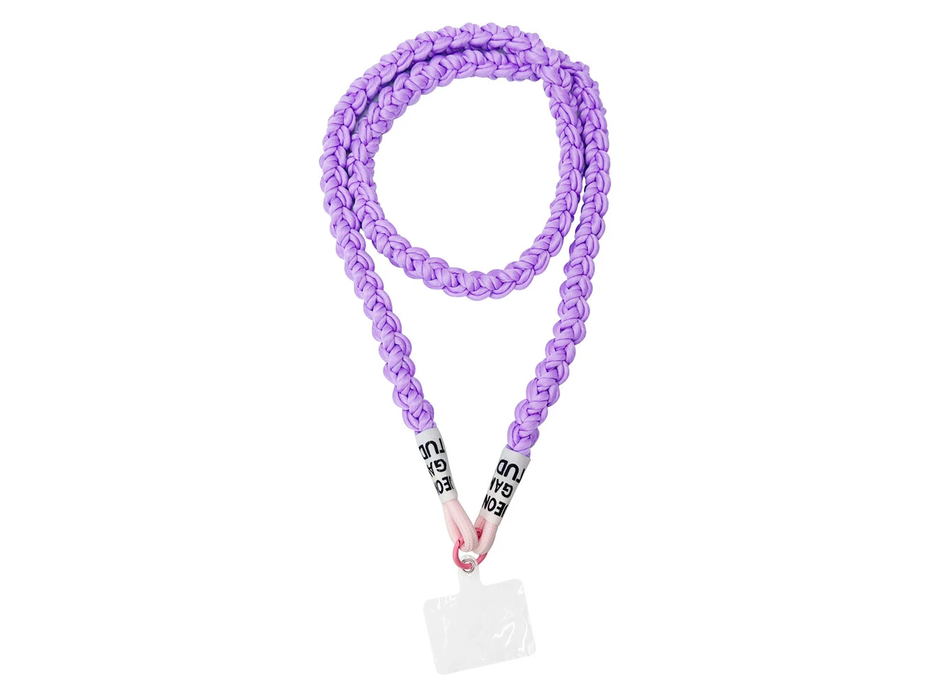 Ремінець-шнурок для телефону Knitting з карабіном light purple
