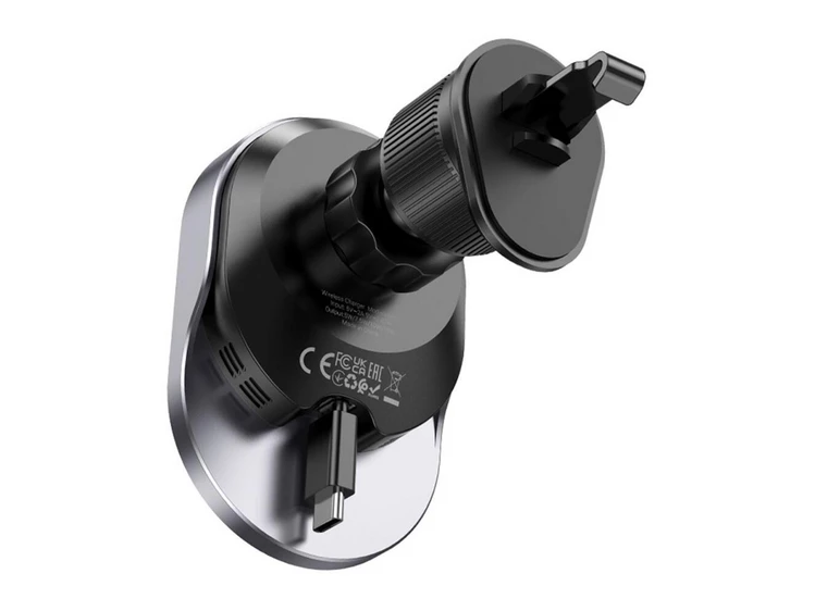 Держатель Hoco HW12 Магнитный Беспроводной Type-C черный