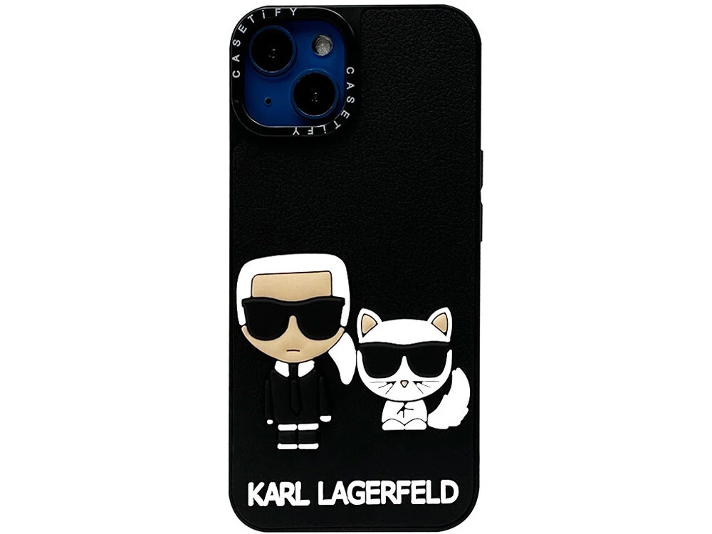 Casetify Karl Lagerfeld iPhone 13/14 with cat black