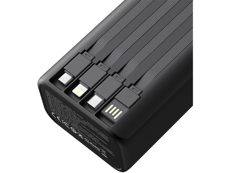 Power Bank XO PR285 30000 mAh lightning/micro/Type-C/USB + LED Lamp black