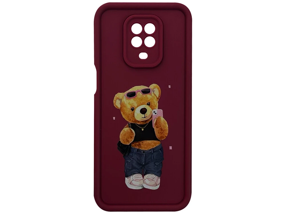 TPU Bear Camera Redmi Note 9s/Note 9 Pro/Note 9 Pro Max marsala